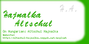hajnalka altschul business card